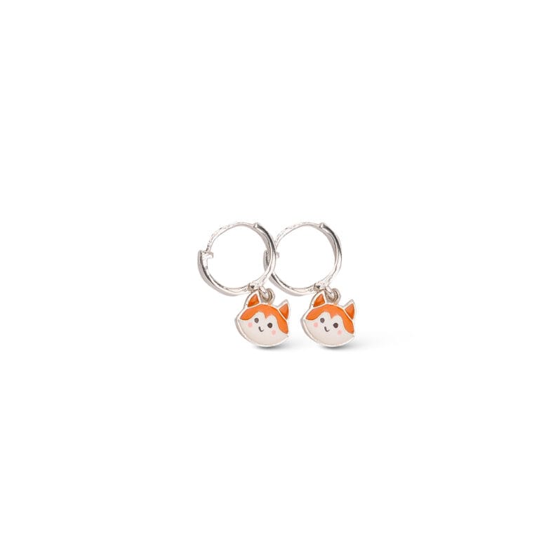 Red Panda Dangle Girls Hoops Earrings