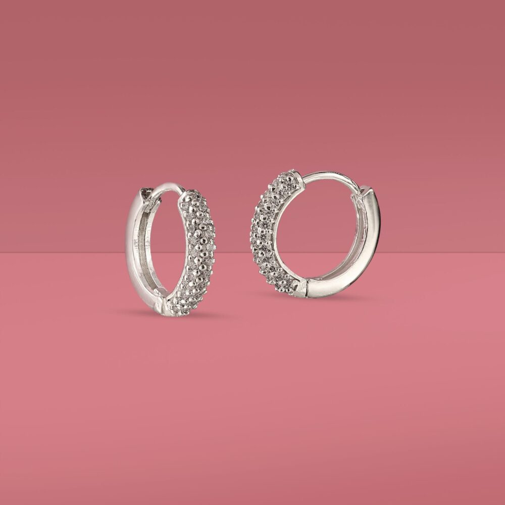 Multi CZ Hoop Earrings