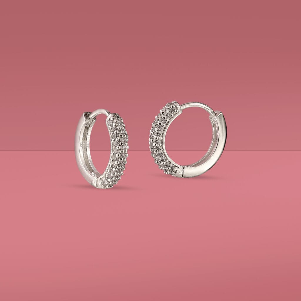 Multi CZ Hoop Earrings