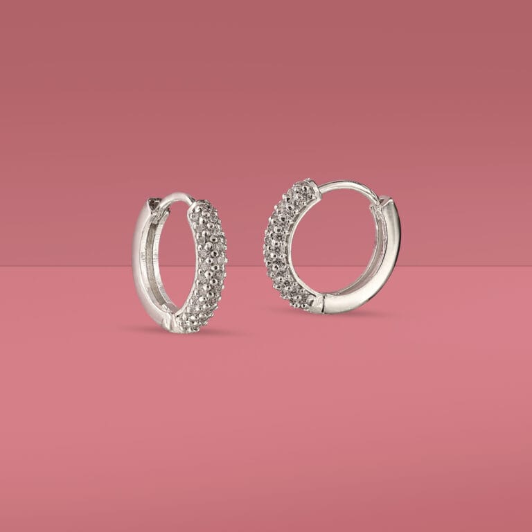 Multi CZ Hoop Earrings