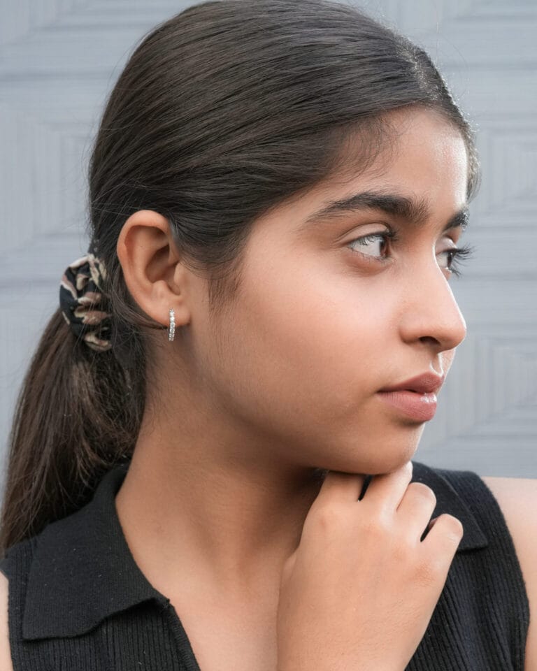 Sparkles CZ Hoop Earrings - Image 3