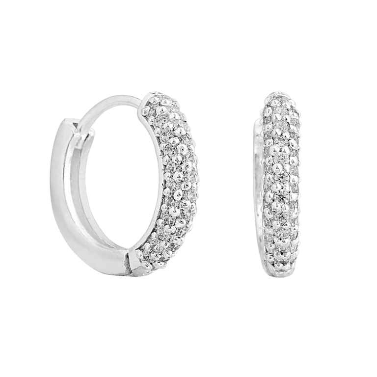 Multi CZ Hoop Earrings - Image 3