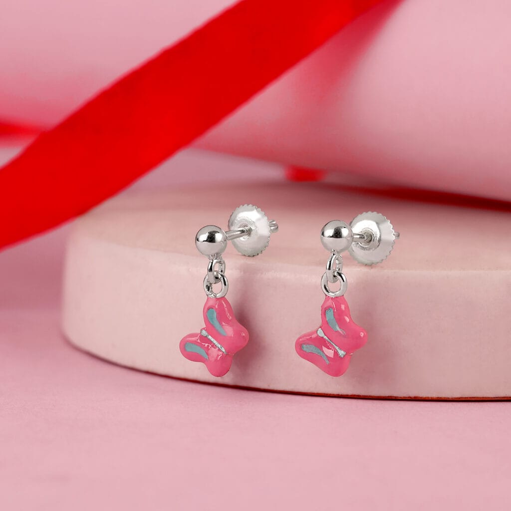 Beautiful Butterfly Dangle Kids Earrings