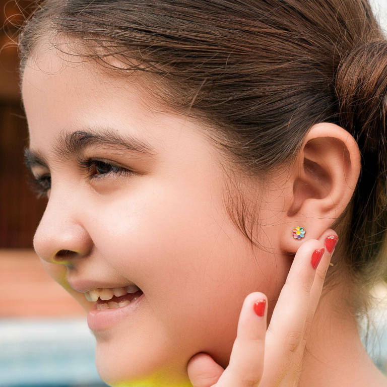 Rainbow Daisy Kids Earrings - Image 3