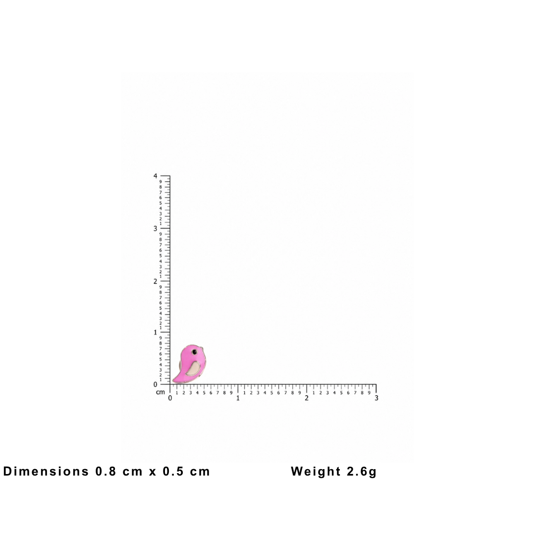 Cute Pink Bird Kids Earrings - Image 4
