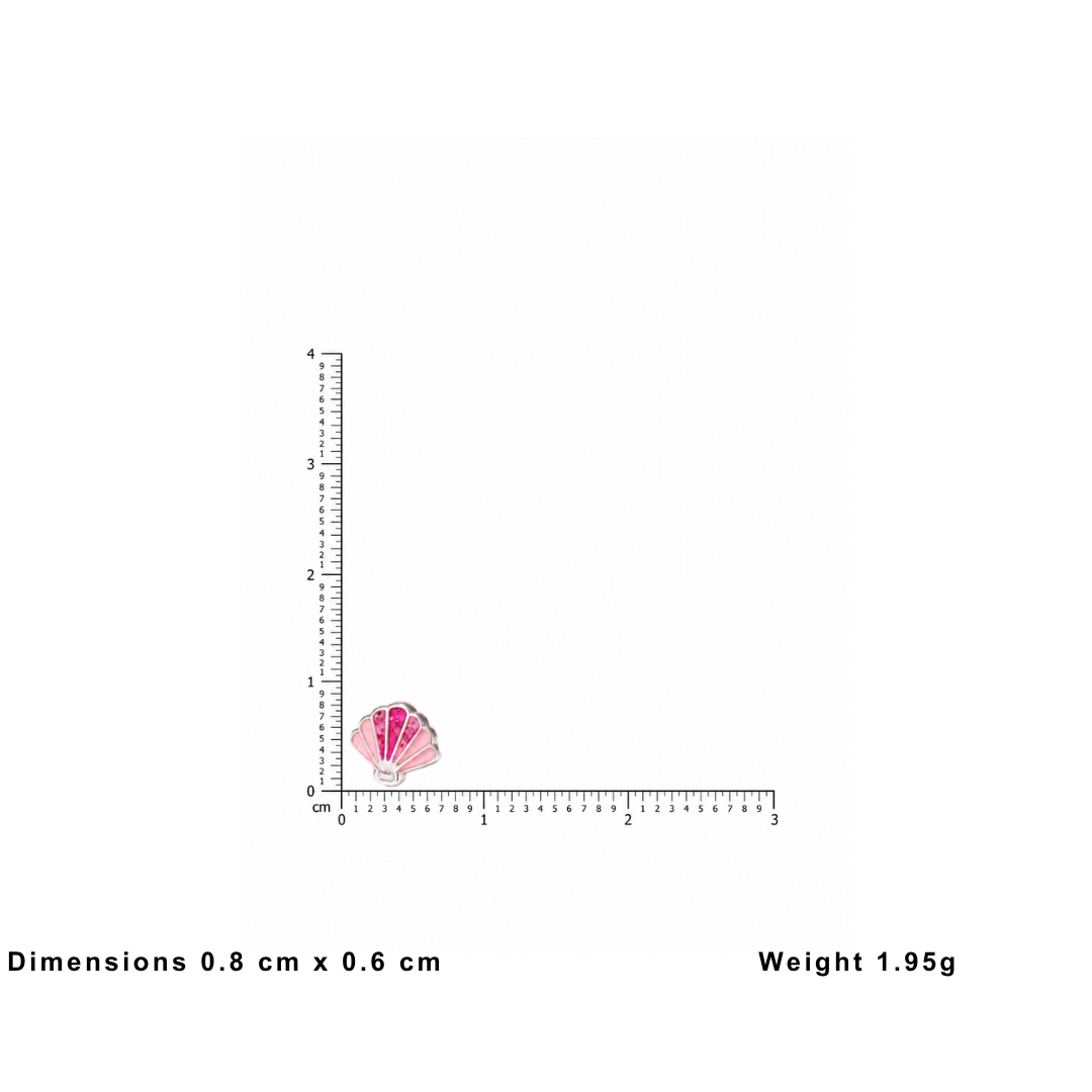 Glitter Shell Earrings in Pink - Image 5