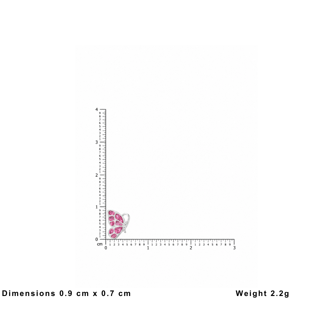 Glitter Pink Split Butterfly Earring - Image 6