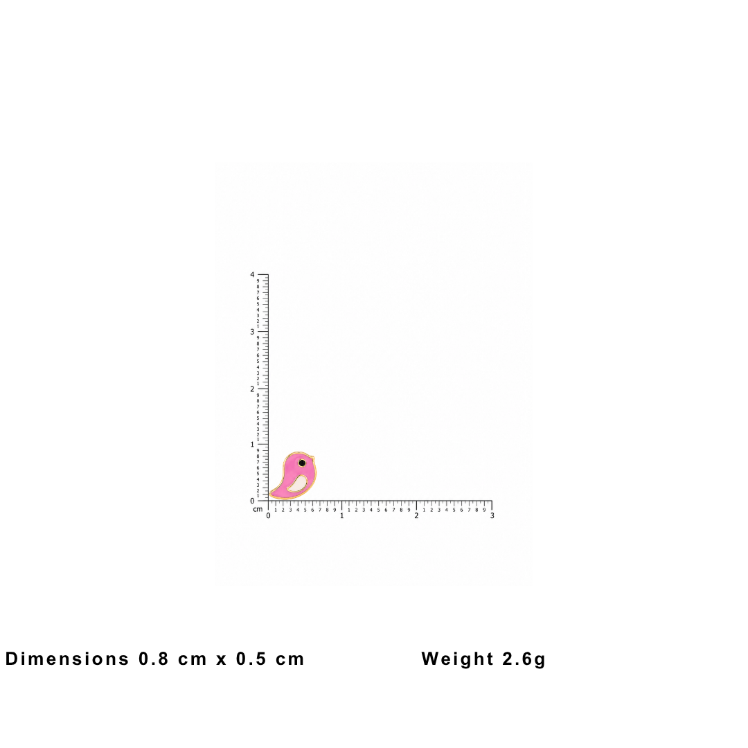 Cute Pink Bird Kids Earrings - Image 6
