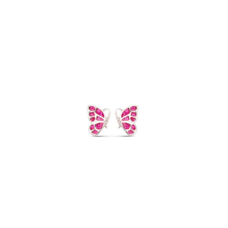 Whimsical Glitter Butterfly Girls Earrings - Image 2