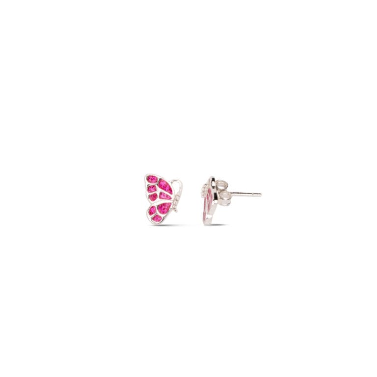 Whimsical Glitter Butterfly Girls Earrings - Image 3