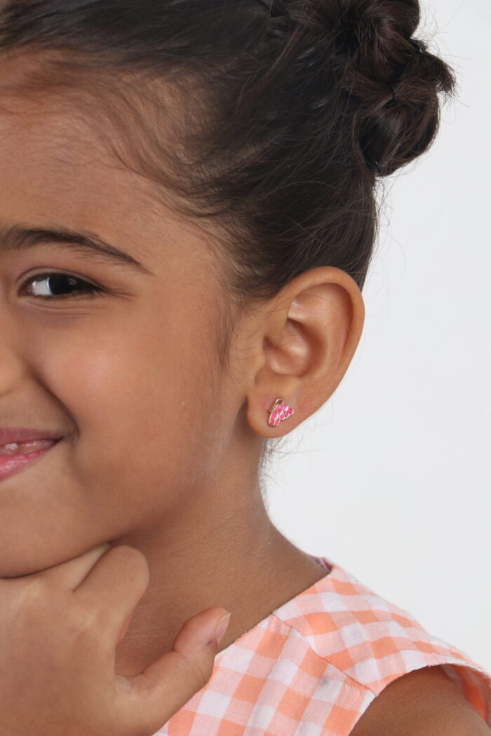 Whimsical Glitter Butterfly Girls Earrings - Image 5