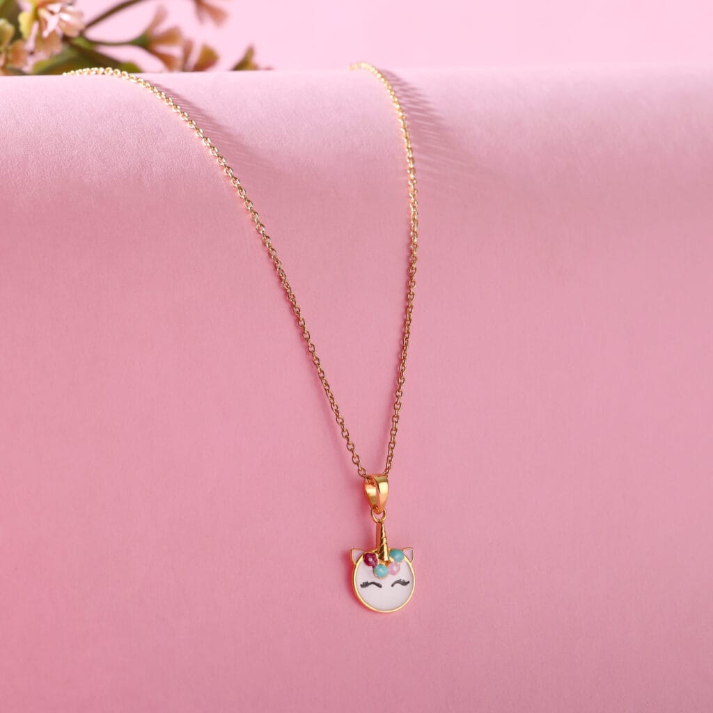 Radiant Unicorn Face Pendant