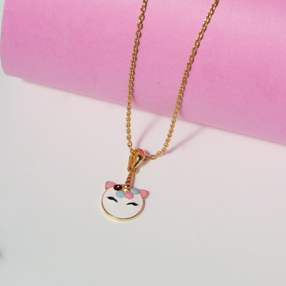 Radiant Unicorn Face Pendant