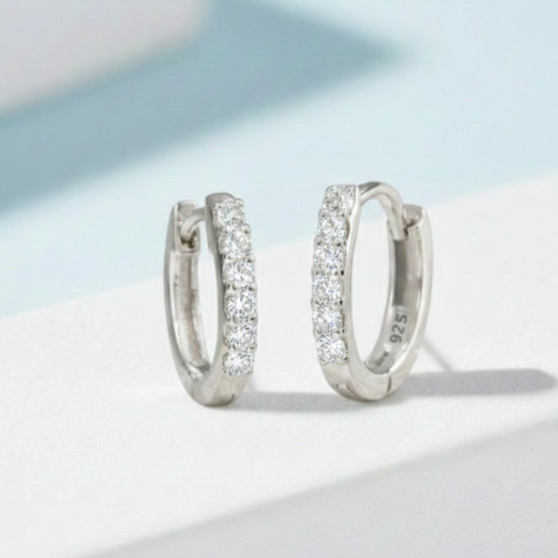 Sparkles CZ Hoop Earrings
