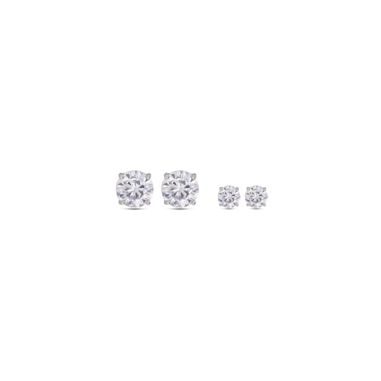 Classic Silver Studs Earrings - Image 6