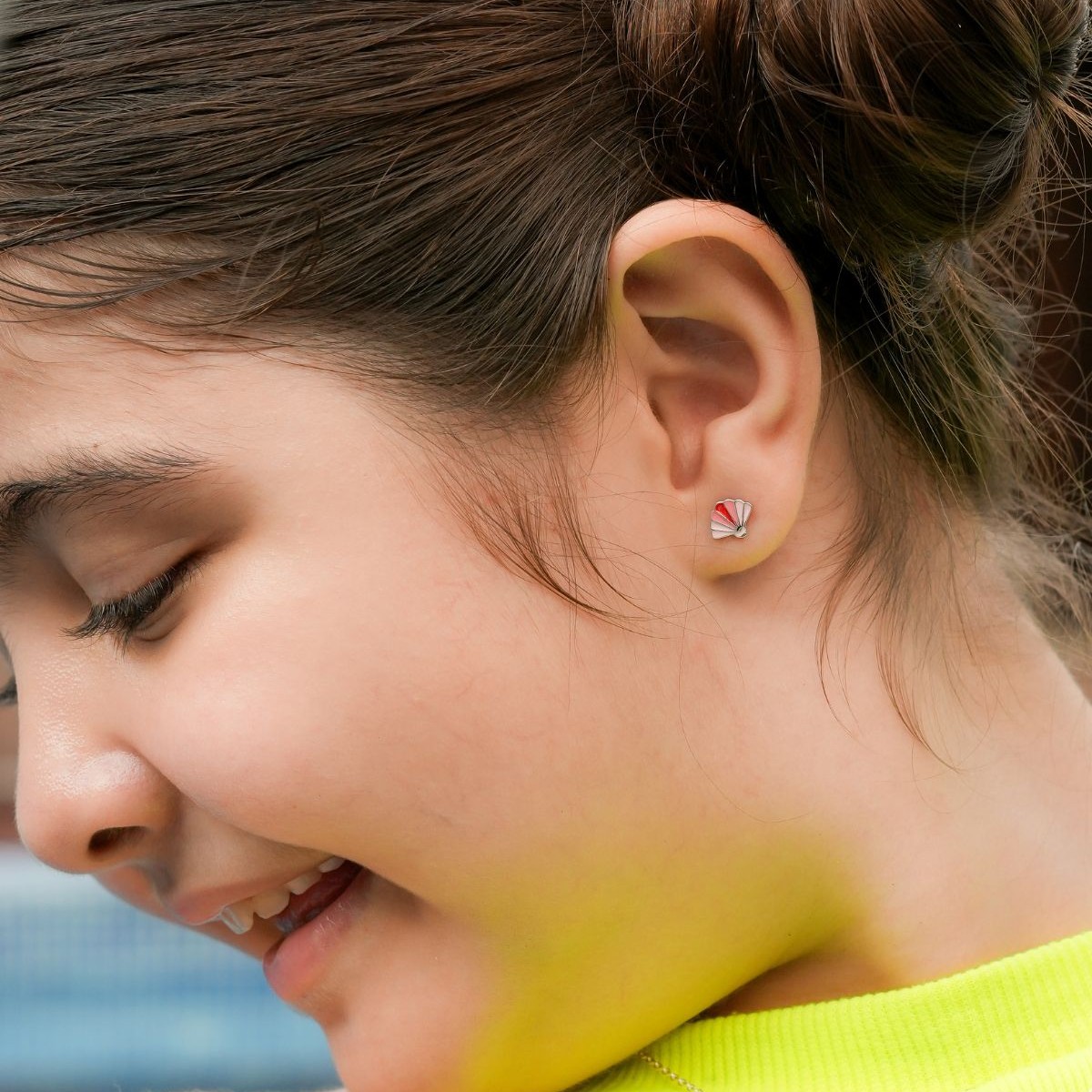 Glitter Sea Shell Jewellery set in Pink - Image 2