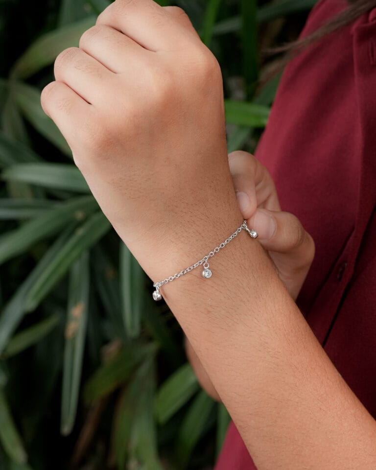 Cubic Zircon Hanging Bracelet - Image 3