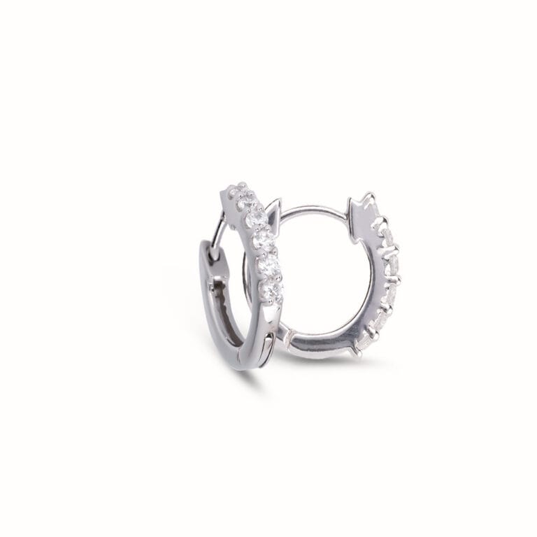 Sparkles CZ Hoop Earrings - Image 2