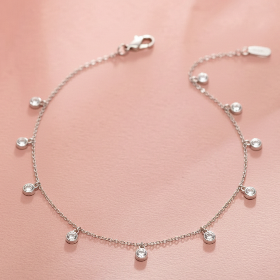 Cubic Zircons Dainty Necklace