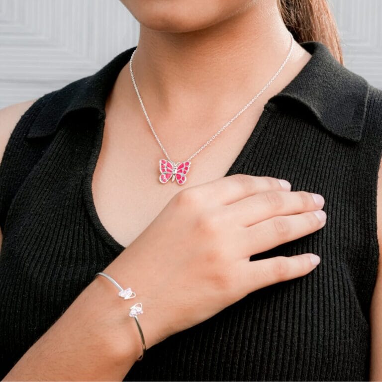 Glitter In the Air Butterfly Pendant - Image 4