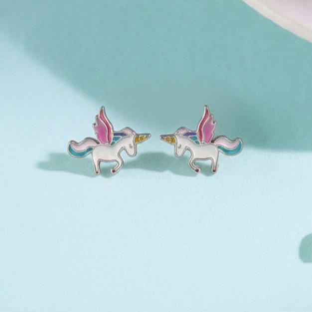 Unicorn in flight Girls Earrings