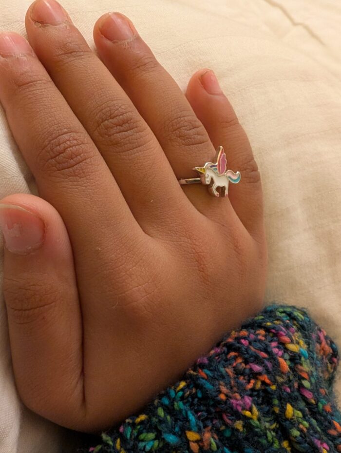 Unicorn in Flight Kid's Ring - Image 4