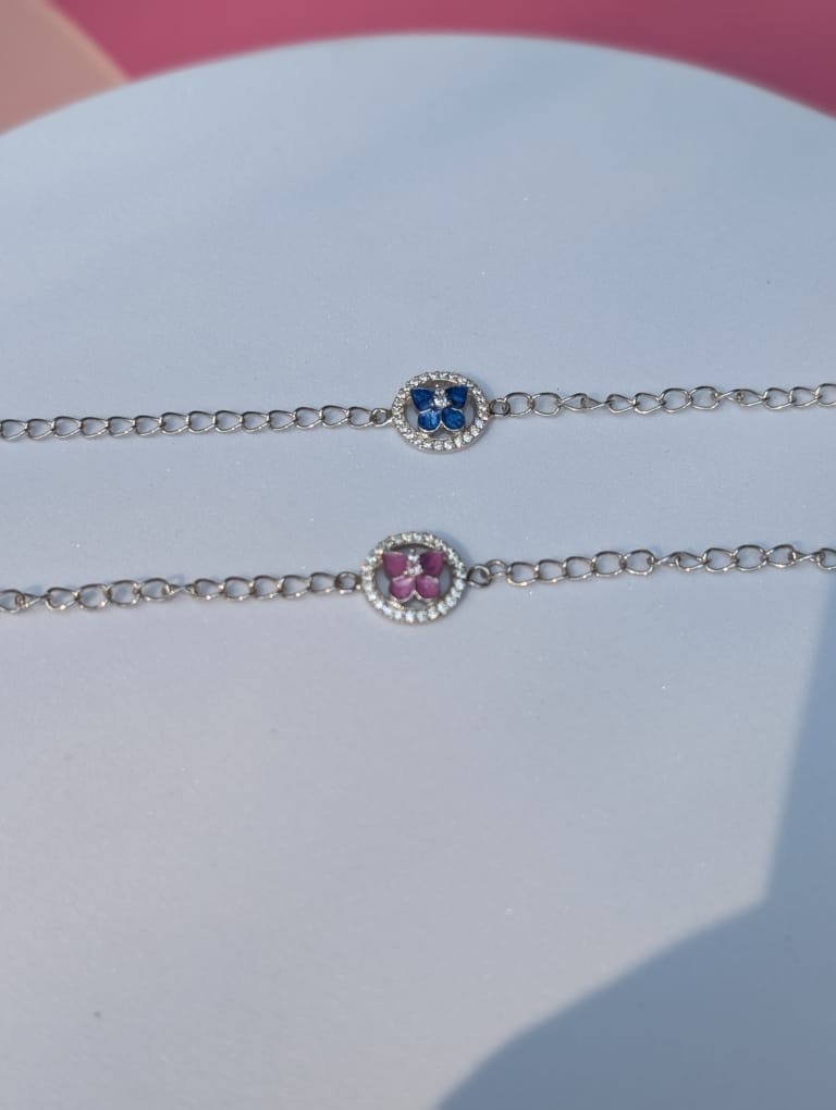 Butterfly in jewelled ring Bracelet
