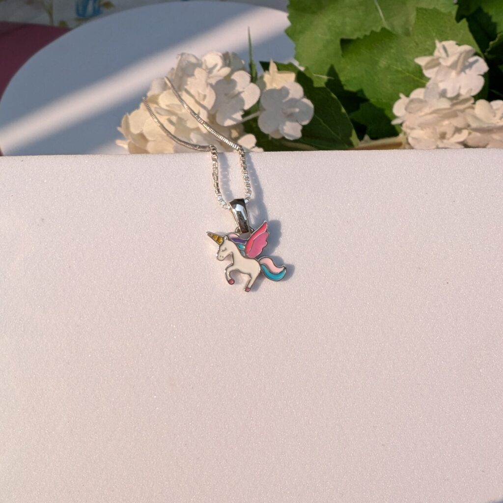 Unicorn In Flight Pendant