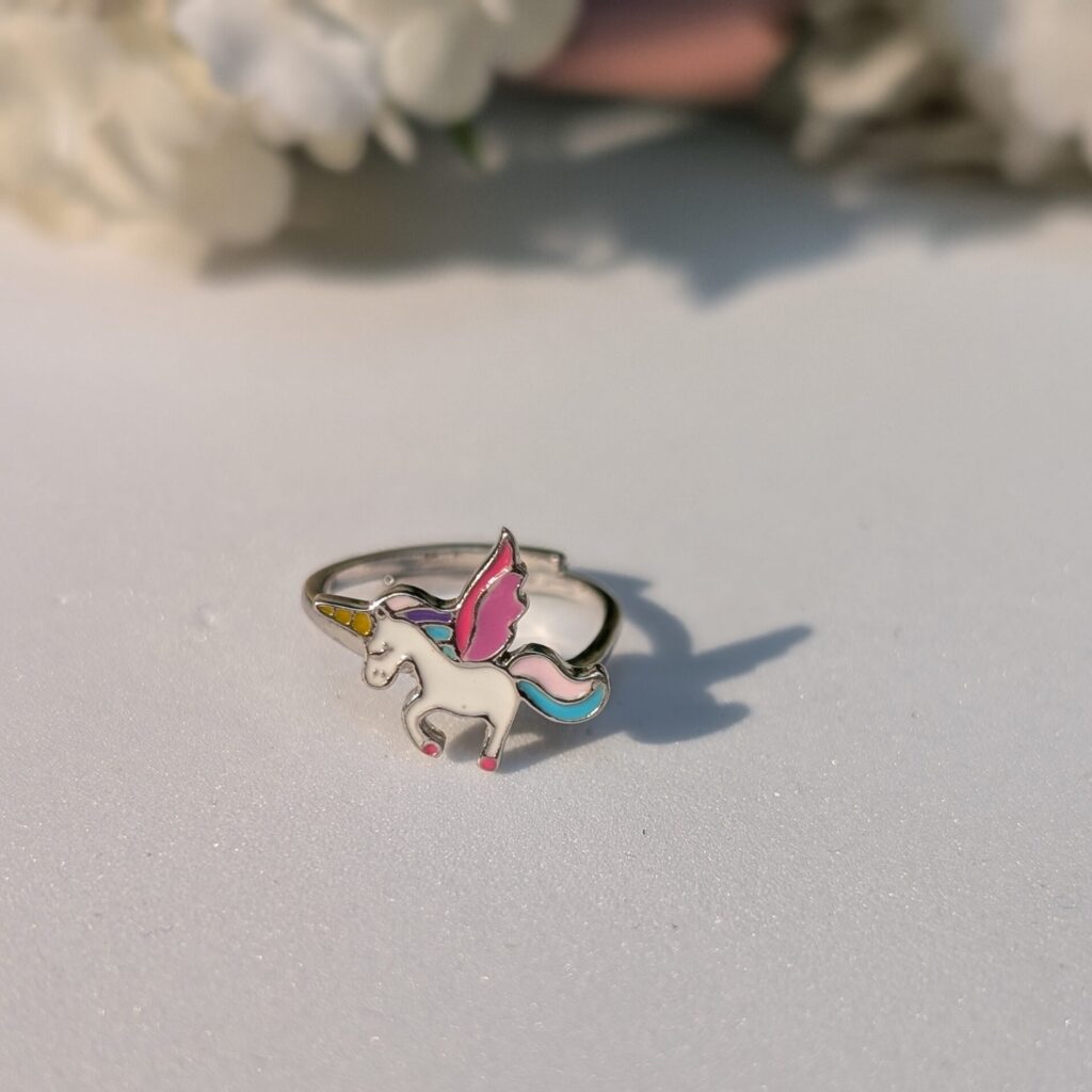 Unicorn in Flight Kid's Ring