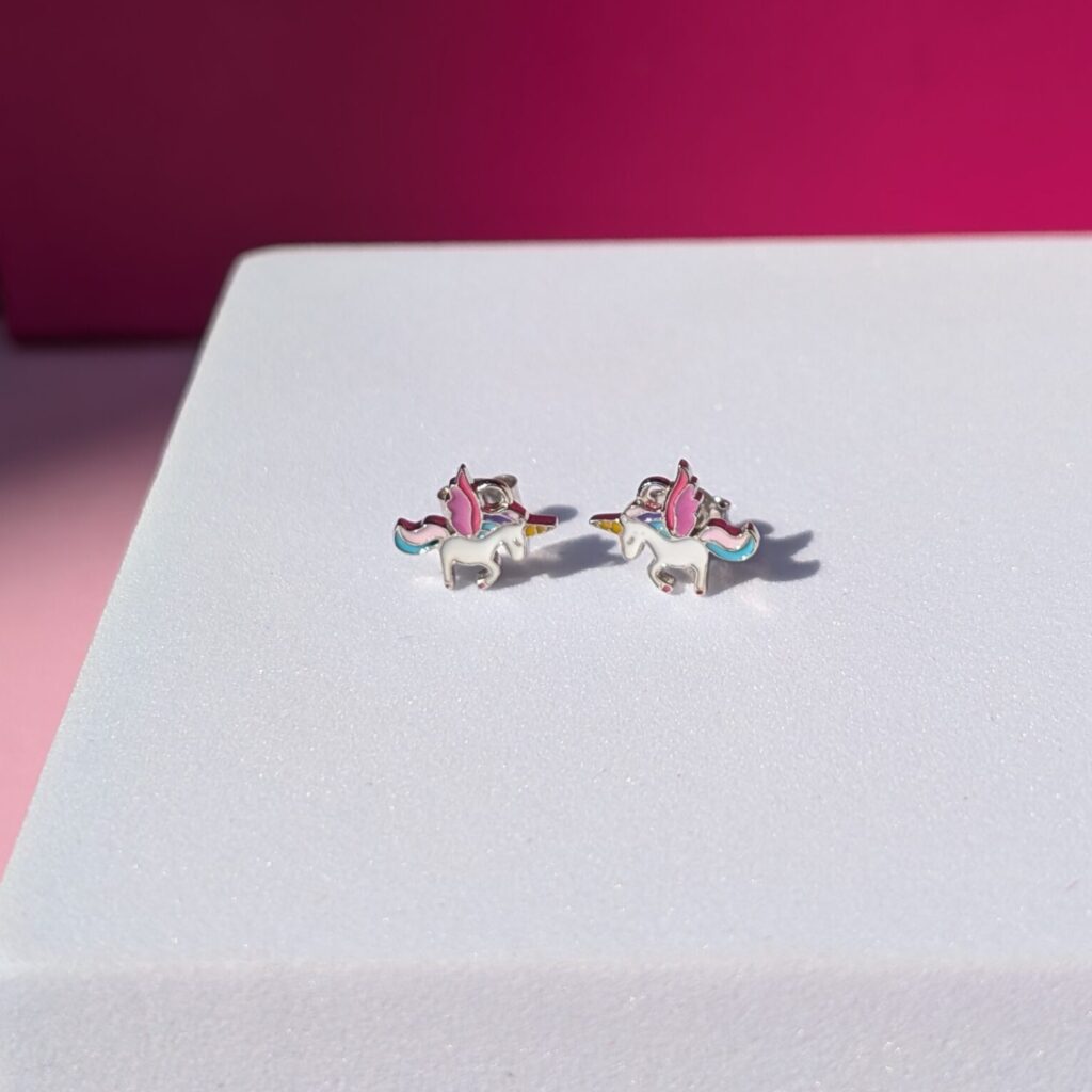 Unicorn in flight Girls Earrings