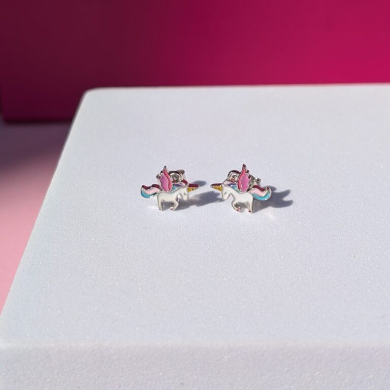 Unicorn in flight Girls Earrings