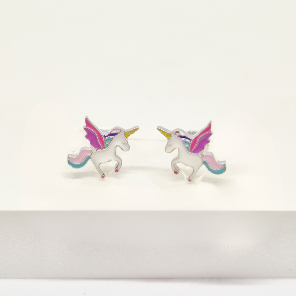 Unicorn in flight Girls Earrings