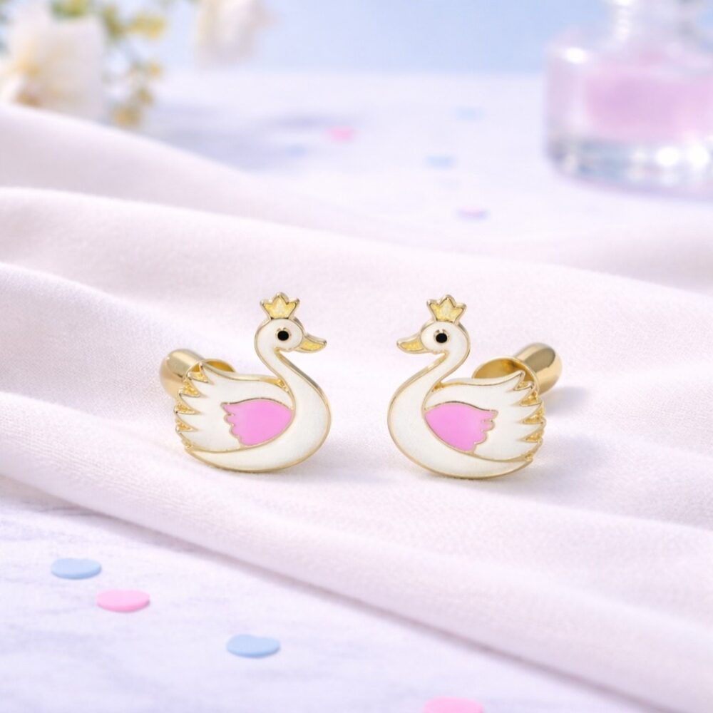 Swan Glow In Dark Earrings