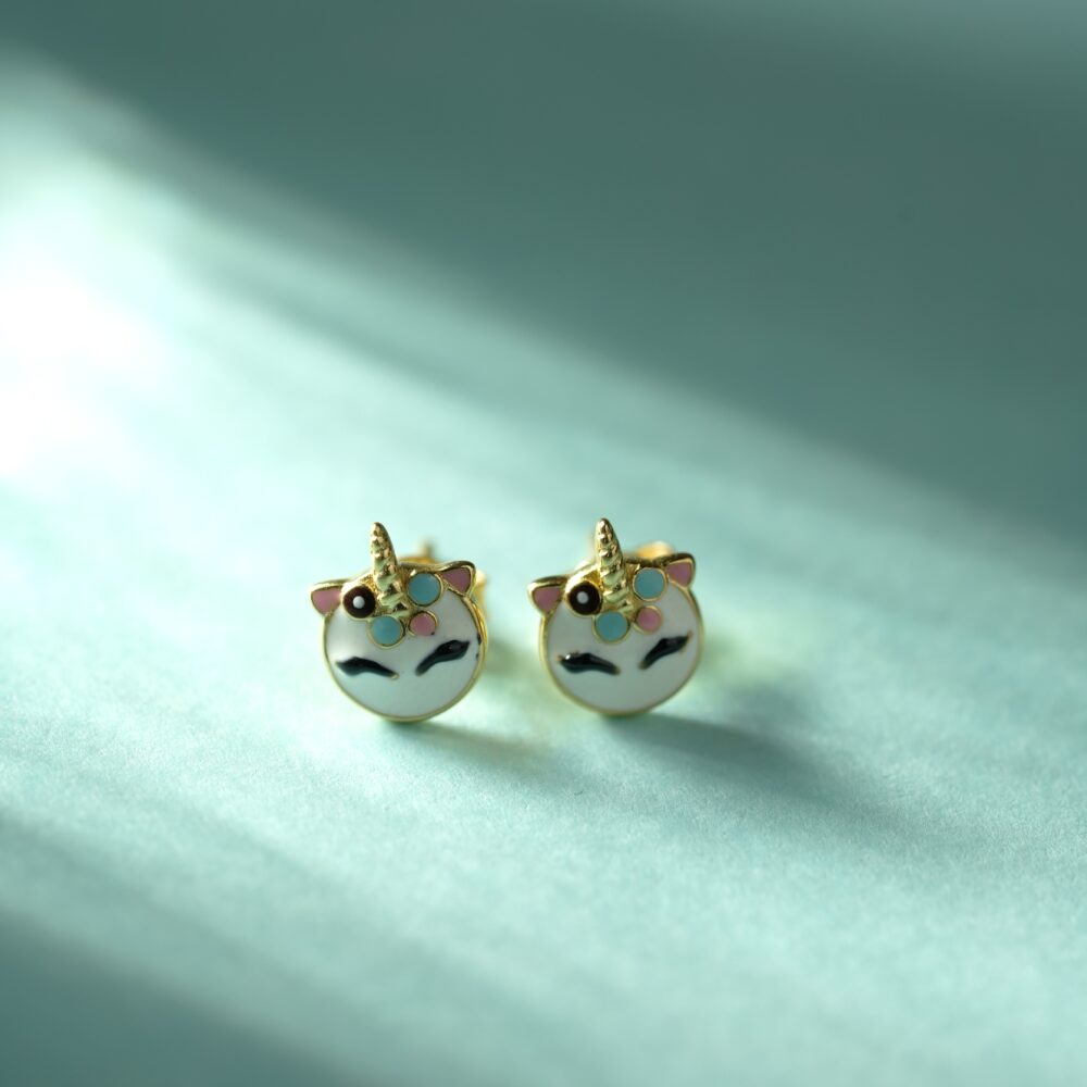 Unicorn Face Kids Earrings