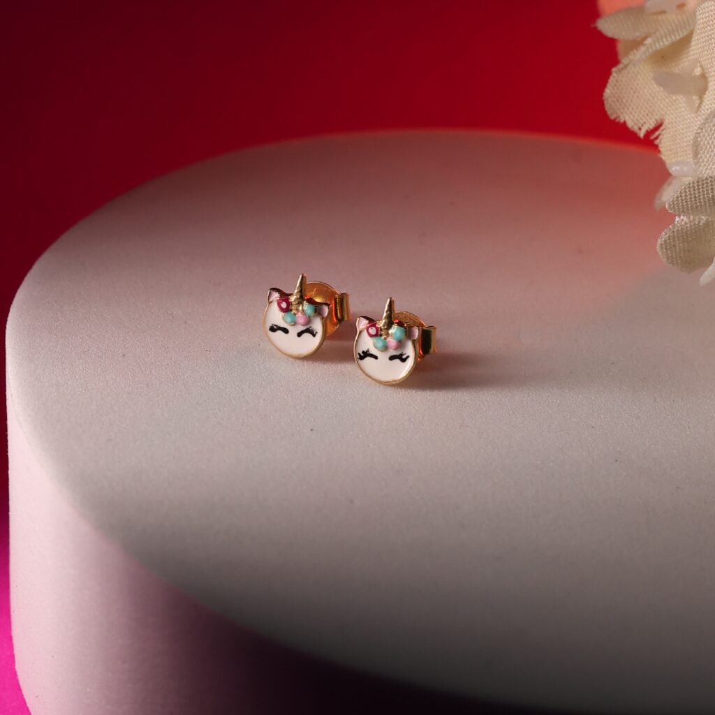 Unicorn Face Kids Earrings