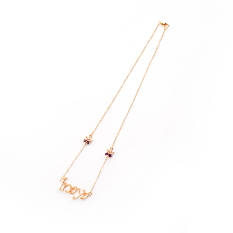 Customizable Name with Butterfly Chain - Image 2