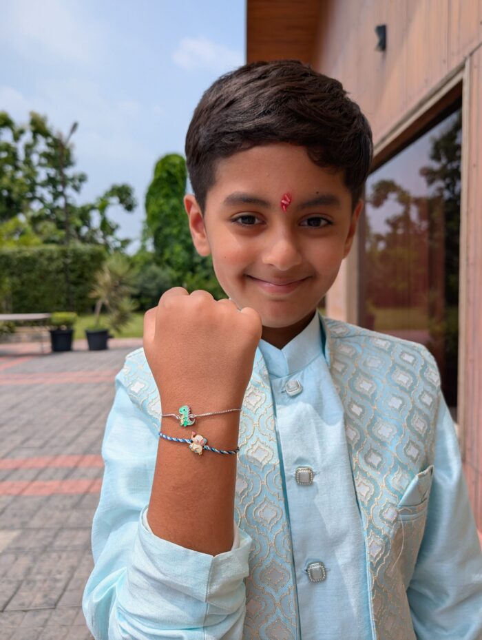 Dinosaur Slider Chain Bracelet Rakhi for Kids - Image 4