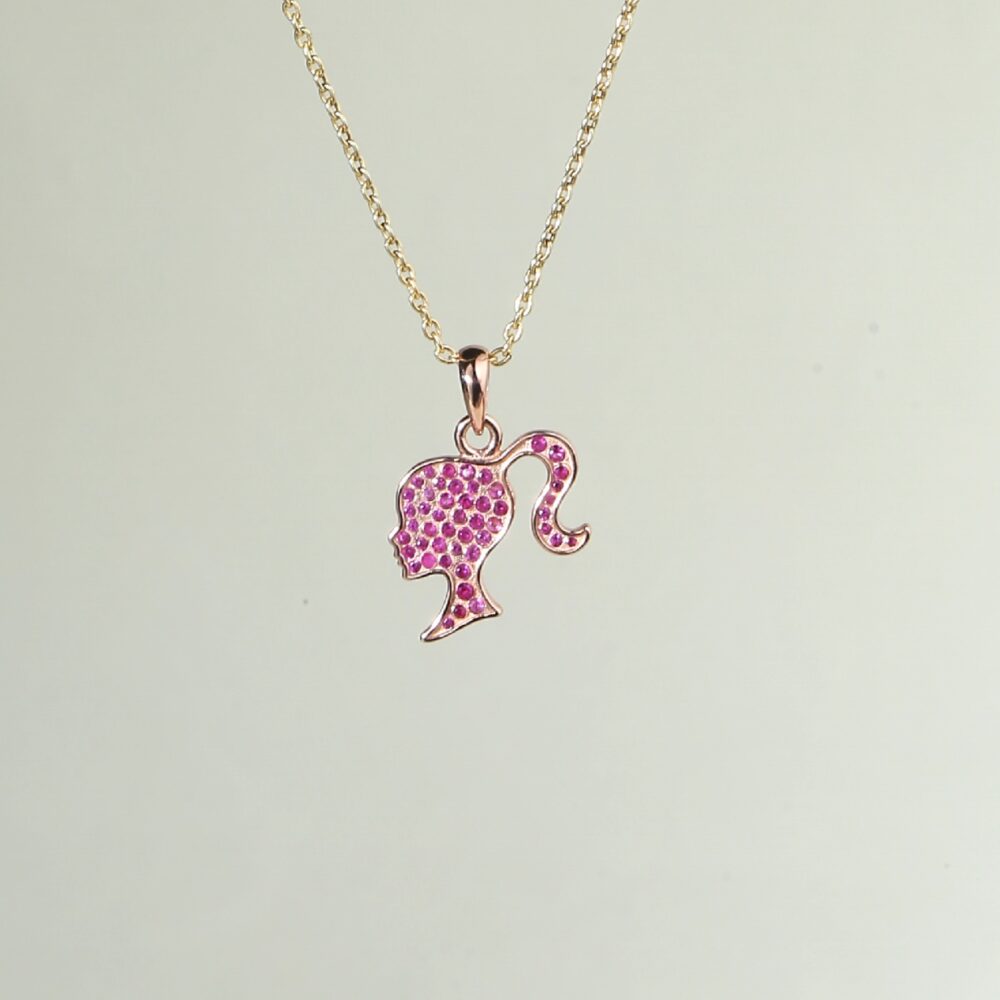 Barbie Dream Pendant – Pink Crystal