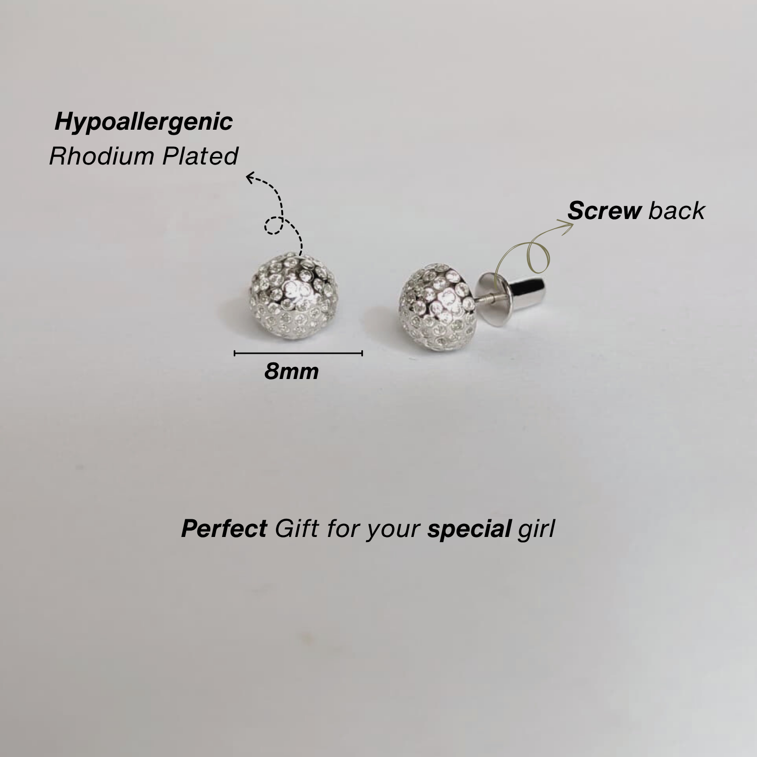 Mini Disco Sparkle Studs for Girls - Image 5