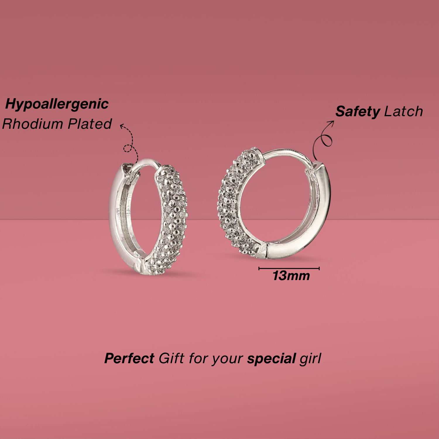 Sparkles CZ Hoop Earrings - Image 5