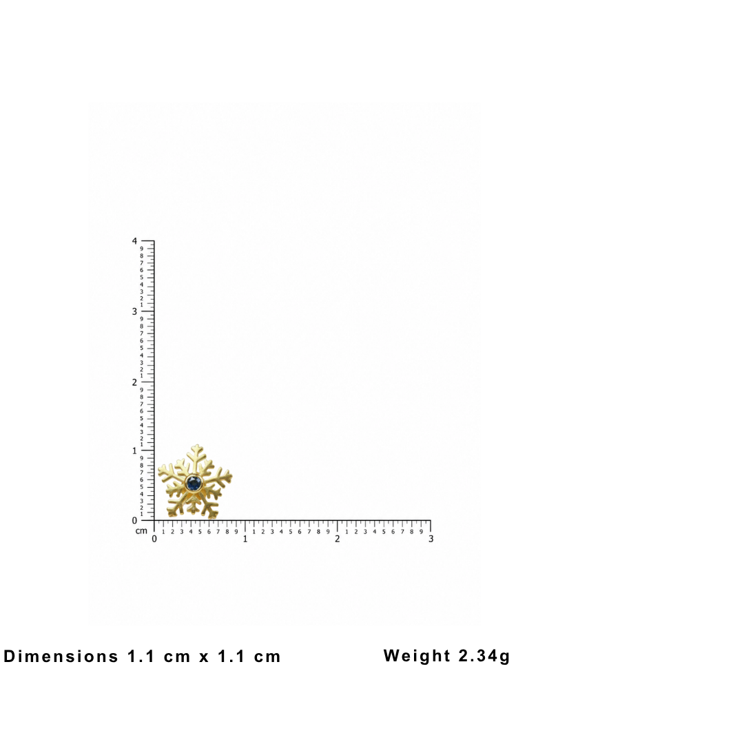 Dazzling Snowflake Stud Earrings - Gold Plated - Image 6