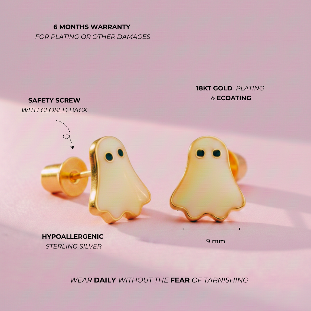 Spooky Cute Glow-in-the-Dark Ghost Stud Earrings - Image 5