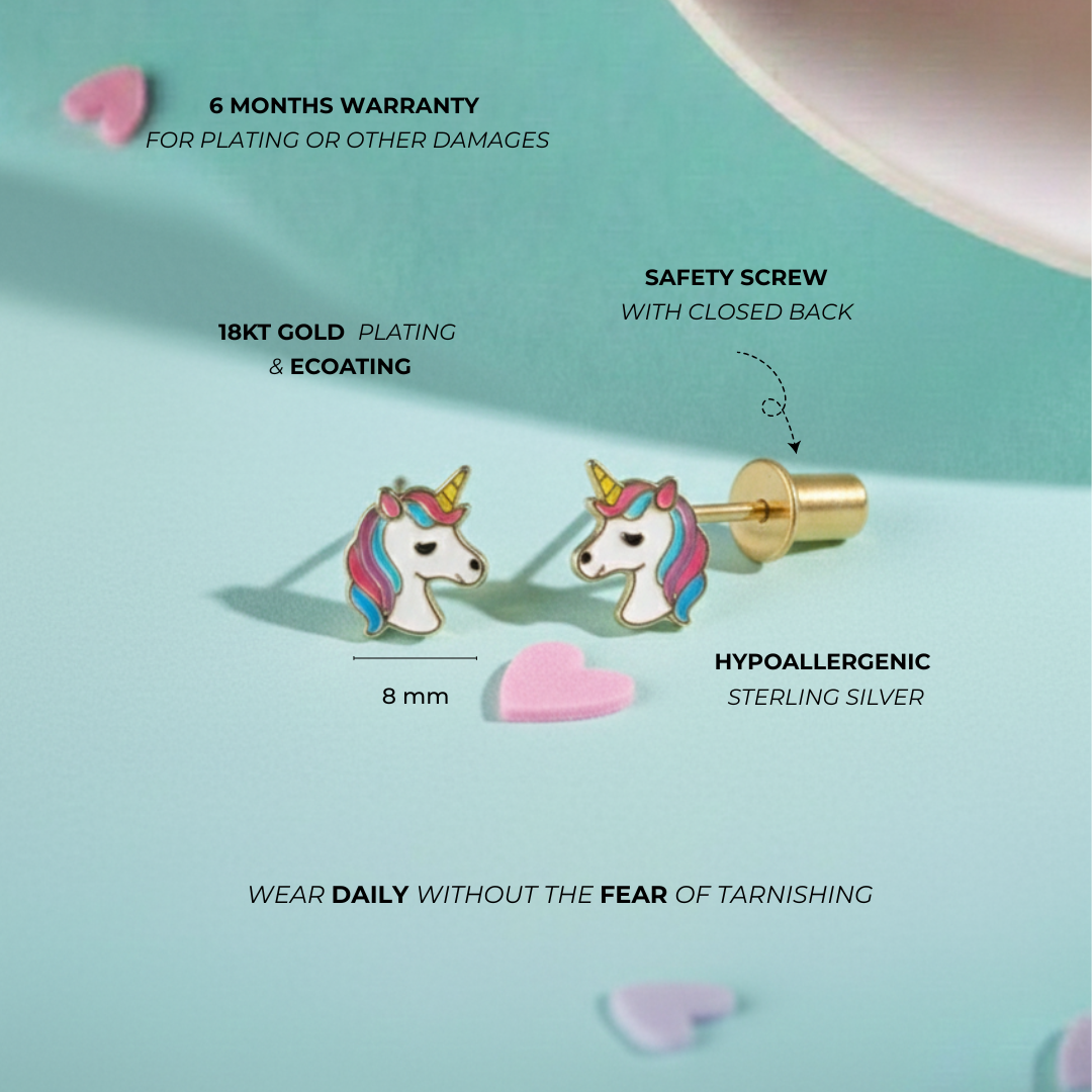 Little Dreamer's Unicorn Enamel Studs - Image 5