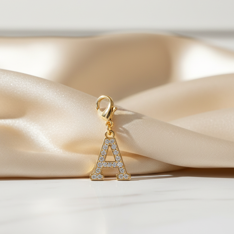 Personalized Sparkle 'A' Charm