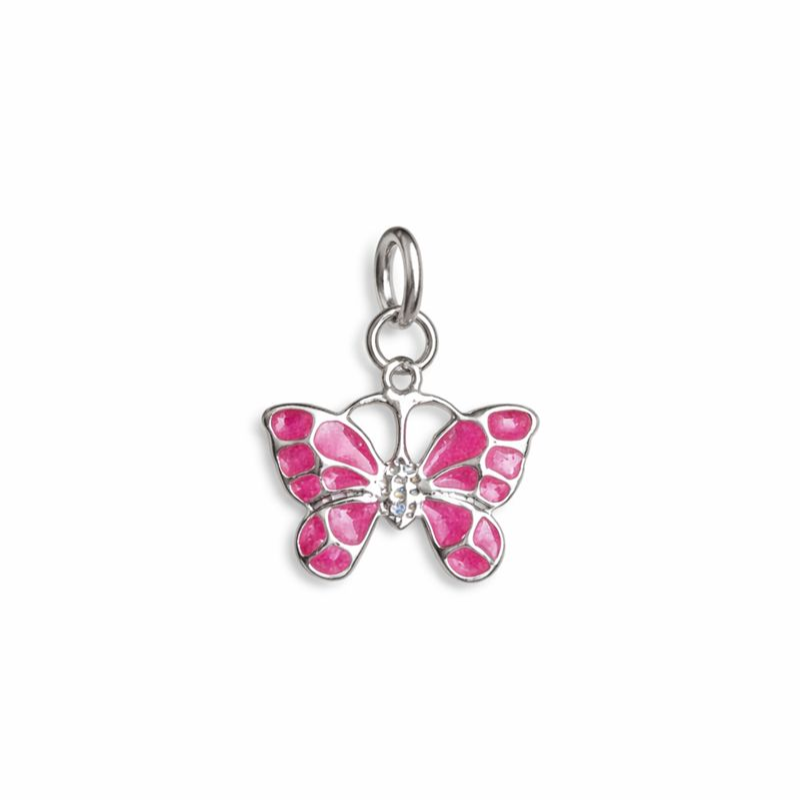 Fluttery Pink Butterfly Kids Charm
