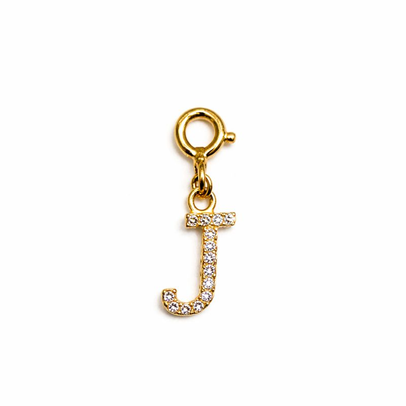 Personalized Sparkle 'J' Charm