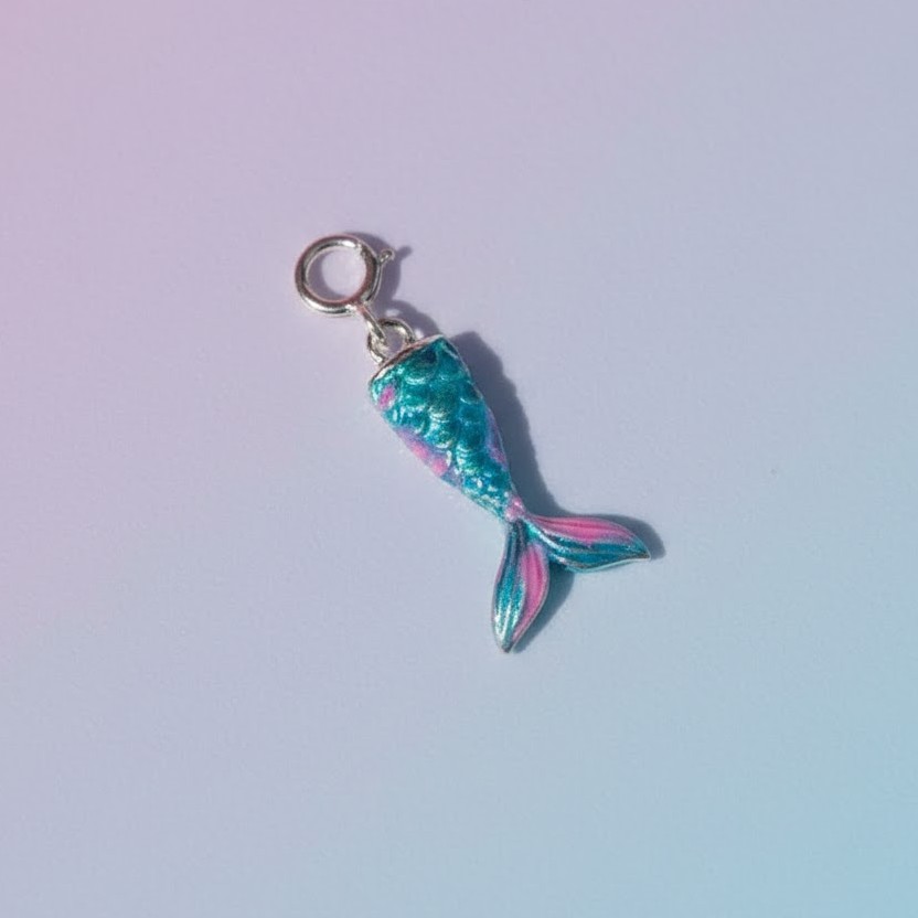 Mermaid Tail Pure Silver Charm
