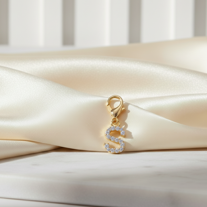 Personalized Sparkle 'S' Charm