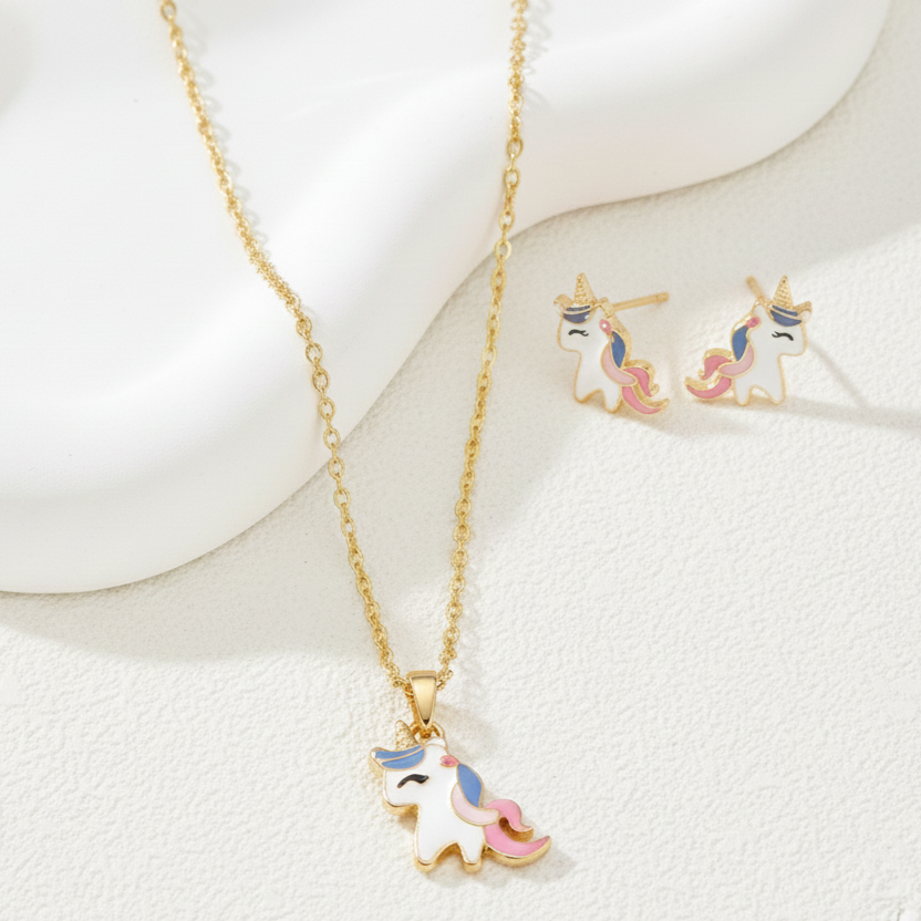  Fairy-Tale Style Magical Unicorn Jewellery Set
