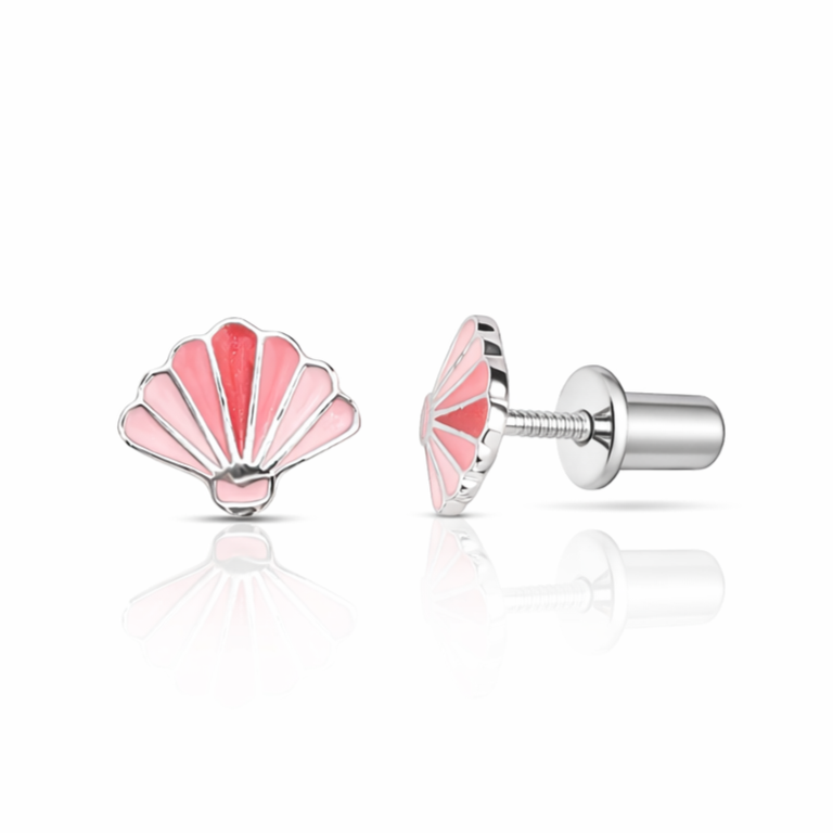 The Pink Aura Shell Studs - Image 3